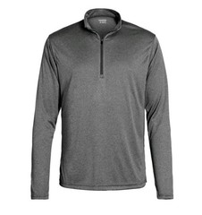Landway 1030 Men’s Apex Active Dry Melange Pullover Dark Ash Zip Medium