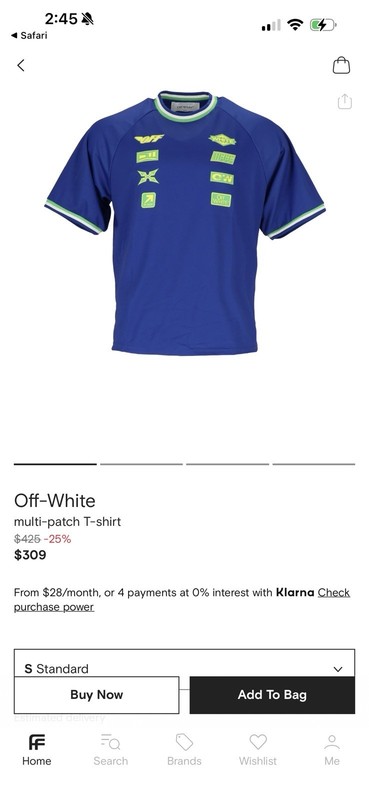 Offwhite Multi-Patch T-shirt Men’s Small Blue gallery