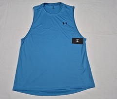 Under Armour Mens Velocity- Muscle Tank Heat Gear Loose 1327972-452 Blue