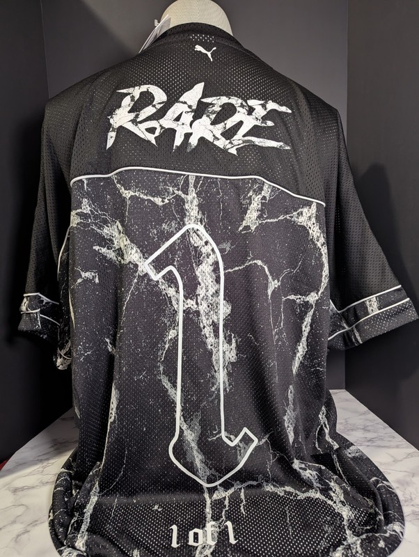 Men PUMA x LaFrancé Written in Chrome Football Jersey Black 2XL 632022-01 gallery