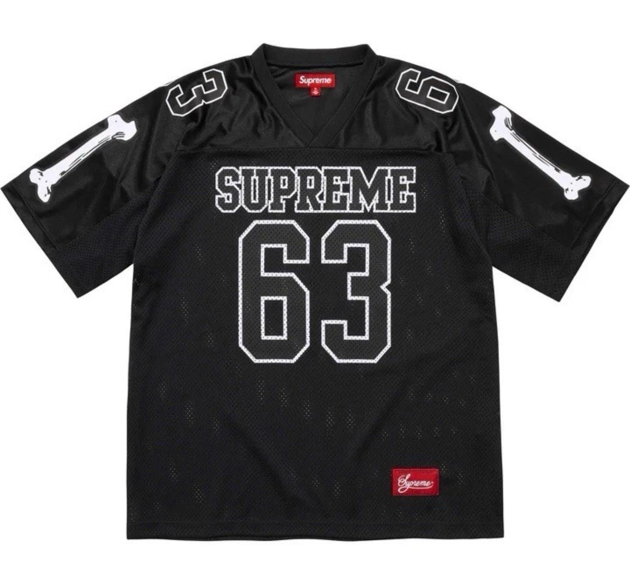 Supreme Bones Football Jersey Black Size Large FW25 SHIPS NOW gallery