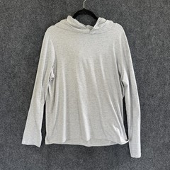 SOLD OUT Alo Men’s L Conquer Reform Long Sleeve With Hood Athletic Heather Grey