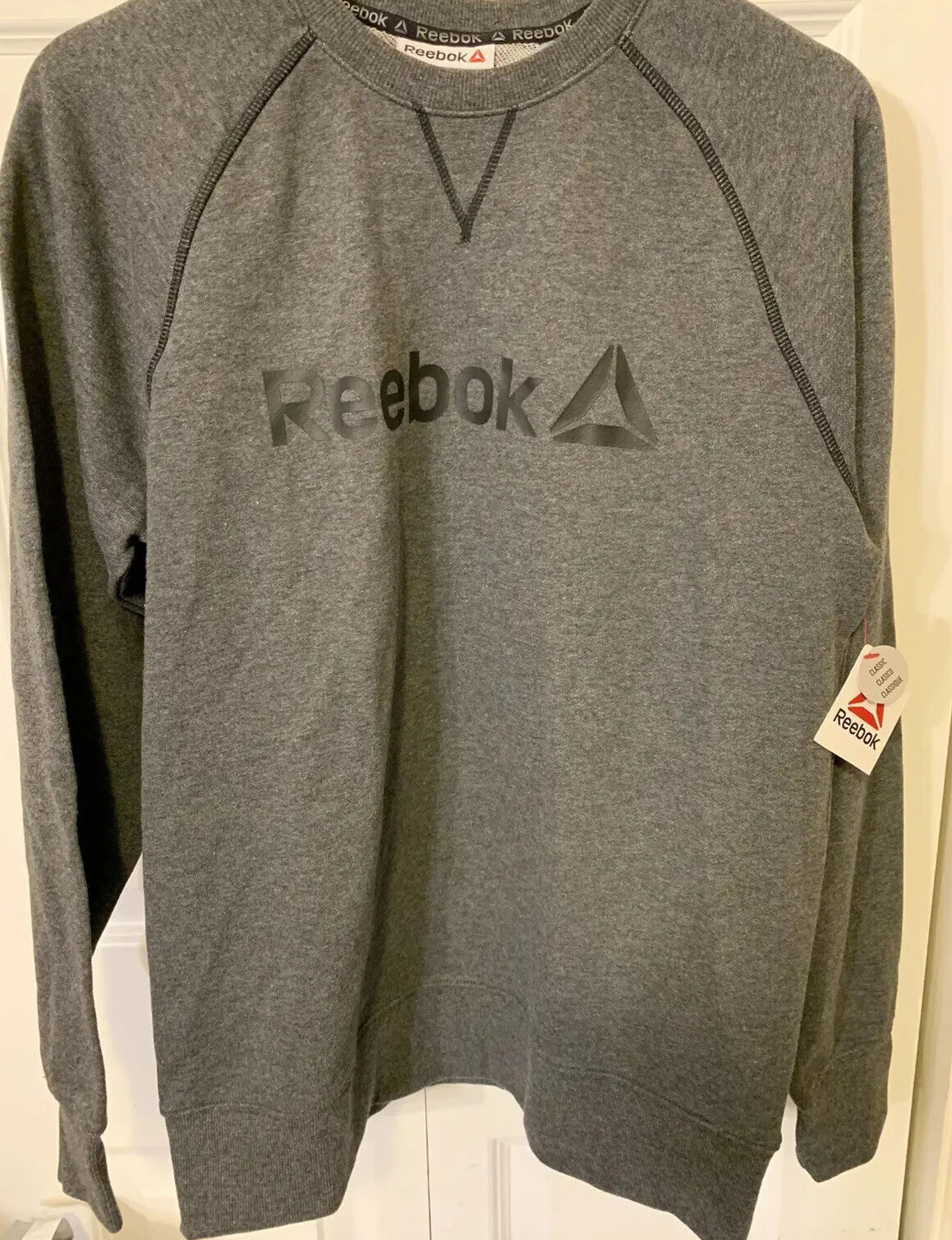 New Reebok Cruise Control Crew Men Sz S Sweatshirt Gray NWT gallery