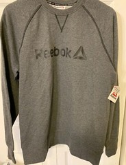 New Reebok Cruise Control Crew Men Sz S Sweatshirt Gray NWT