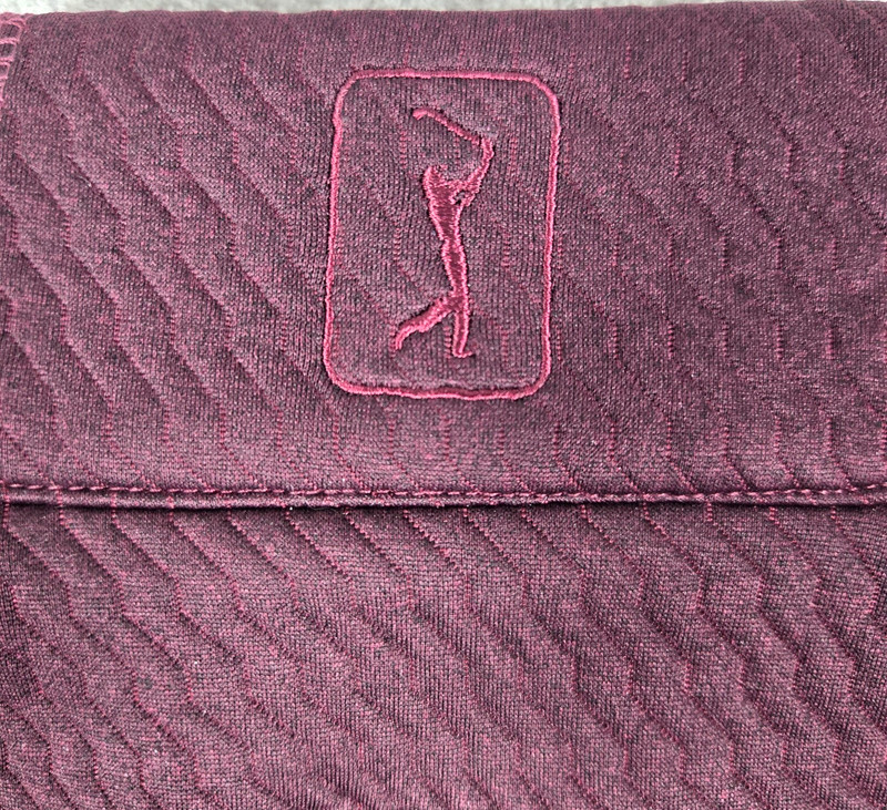 PGA Tour Men's Small Golf Thermal Stretch Burgundy 1/4 Zip Pullover Jacket New gallery
