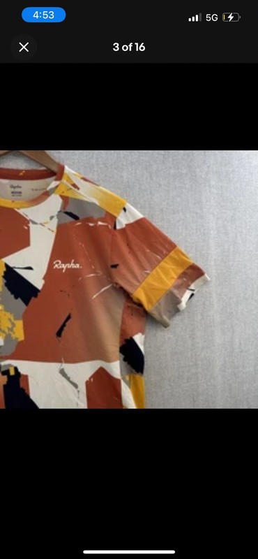 Rapha Explore Technical Shirt Mens Medium Orange Short Sleeve Cycling Athletic gallery