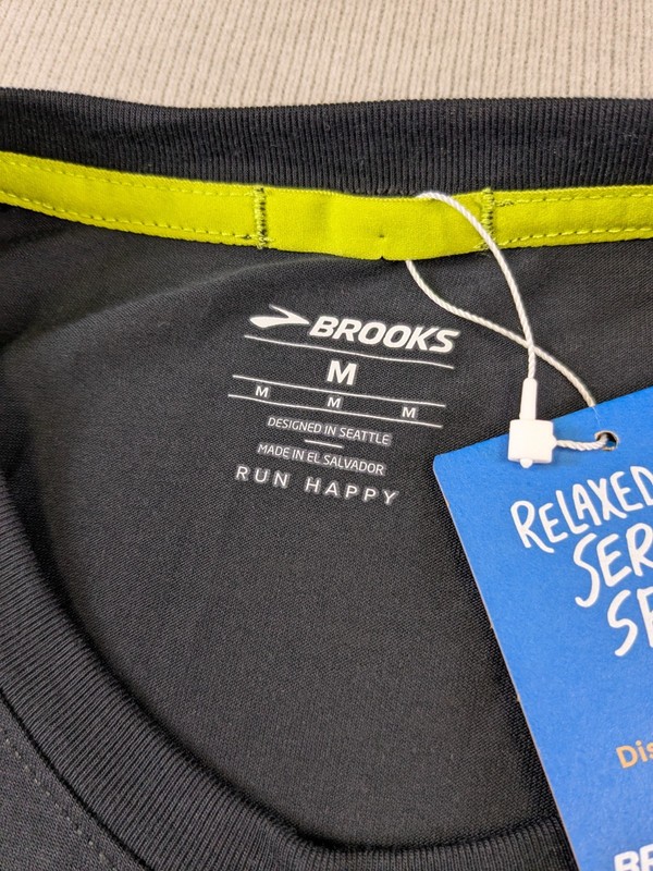 Brooks Running Shirt Mens Medium Black Performance Wicking Outdoors Training New gallery