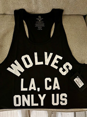 Darcsport Dry Wolf Men’s Black Racerback Tank Top L Wolf Graphic Gym