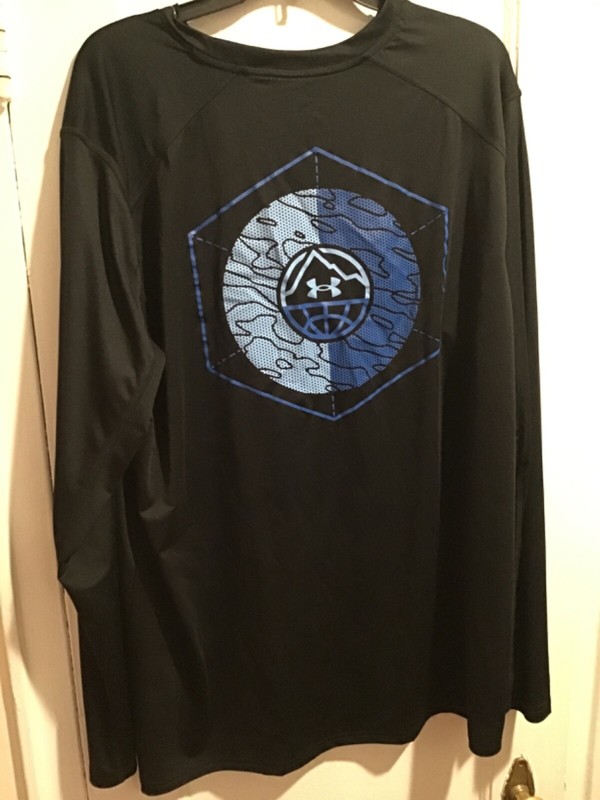 Under Armour Drift Tide Mountain Black Long Sleeve Shirt 1386063 UPF 30 2XL gallery
