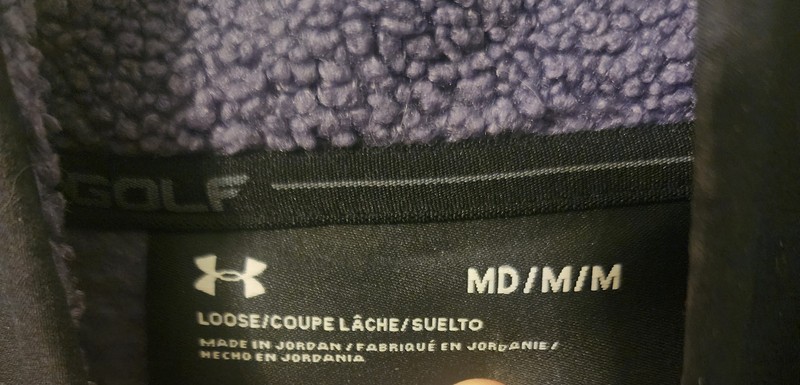Under Armour Sherpa Sweater Fleece T-Snap Golf Purple Men's Medium Sport Leisure gallery