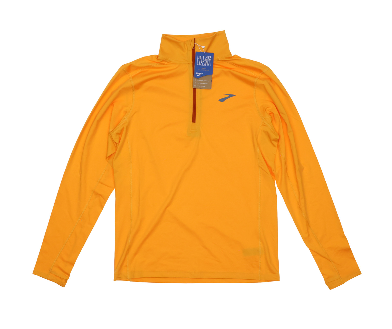Brooks L52116 Mens Marigold Dash Half Zip 2.0 Activewear Top Size S gallery