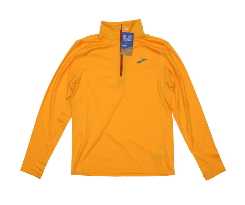 Brooks L52116 Mens Marigold Dash Half Zip 2.0 Activewear Top Size S gallery