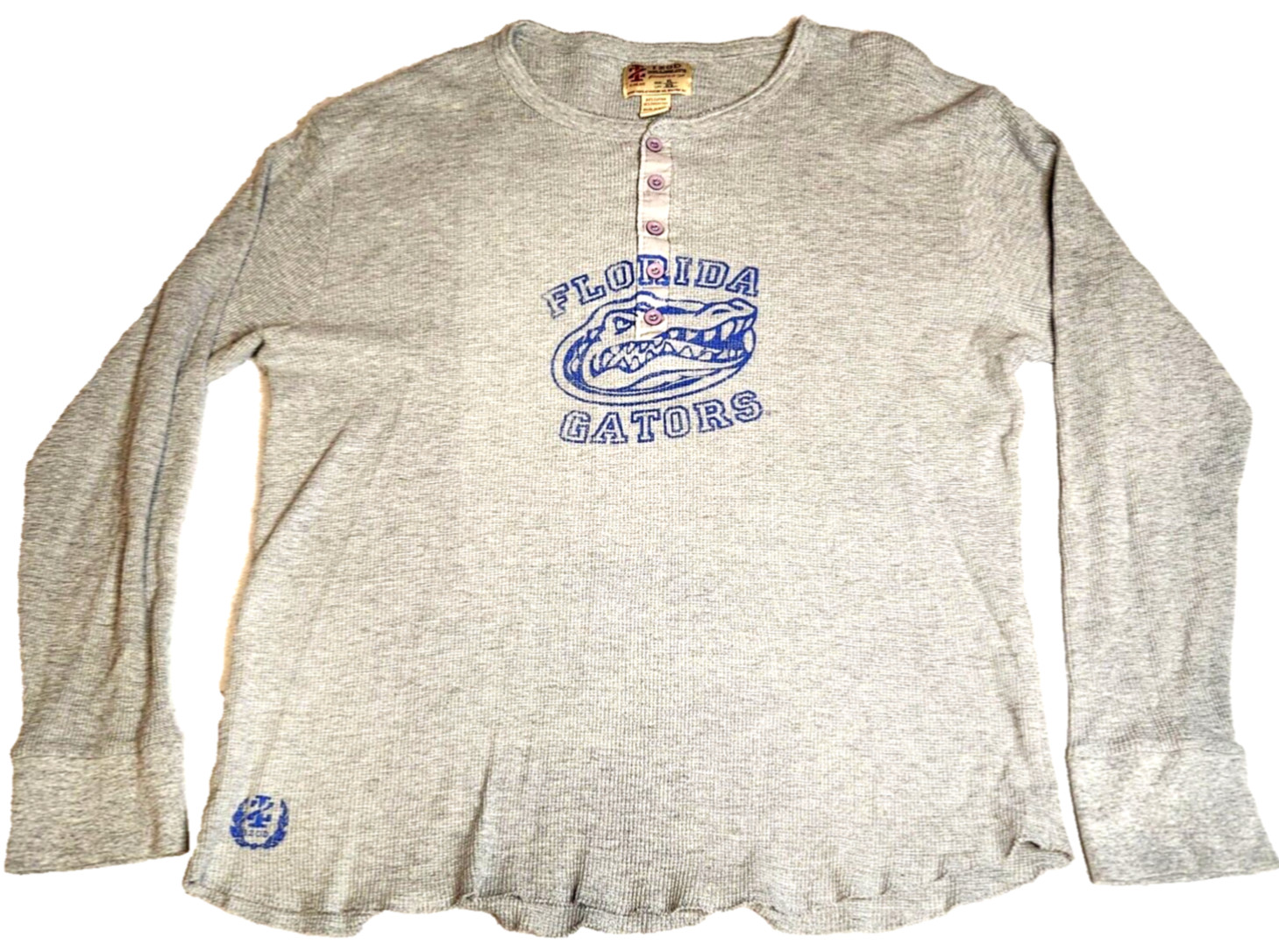 Florida Gators University of Florida Izod Collegiate Men Henley Shirt Sz XL Gray gallery
