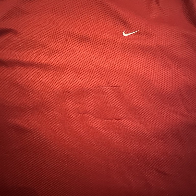 Vintage Nike T-Shirt Mens 2XL Mesh Jersey Red Swoosh Embroidery 00s Y2K Gym gallery