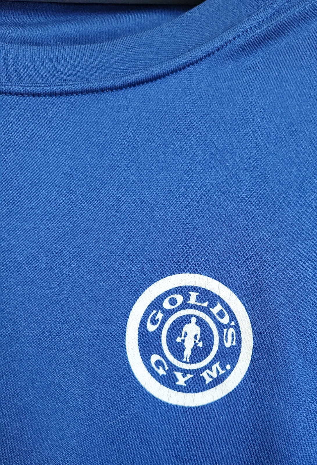 🔥Golds Gym Personal Trainer short sleeve T Shirt Mens Medium. Royal Blue. gallery
