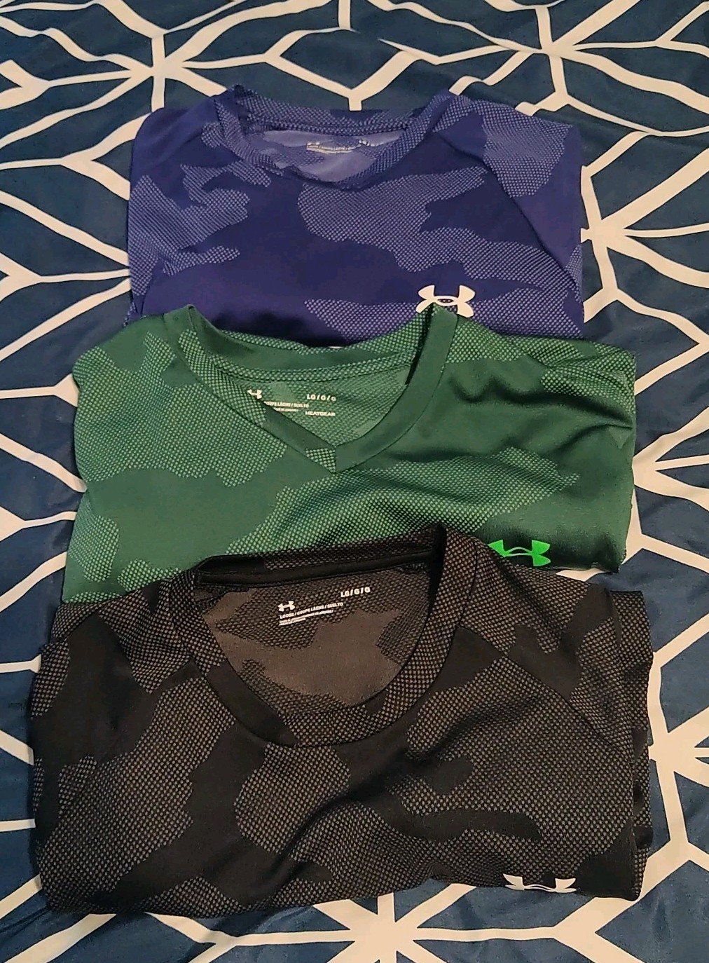 Under Armour Men's L Velocity Jacquard Short Sleeve T-Shirt Lot Of 3 gallery