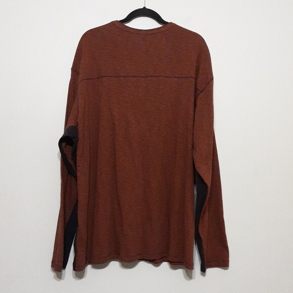 RowM pullover top men 3XB base layer brown outdoor performance casual y2k retro gallery