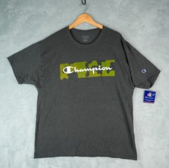 Champion T-Shirt Mens XL Camo Block Gray Green Short Sleeve Graphic Tee New