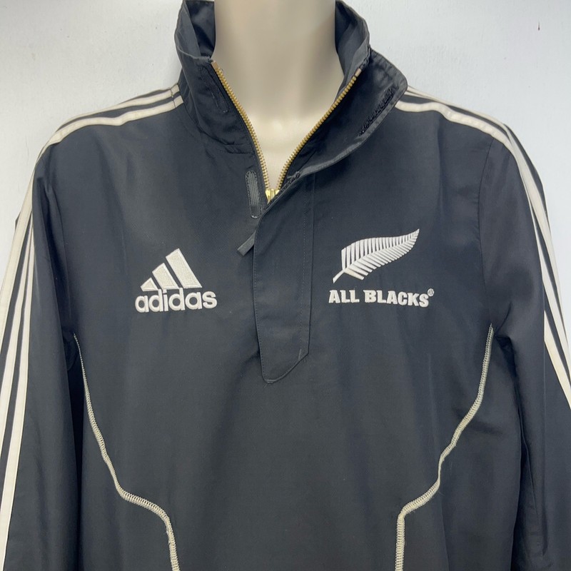 All Blacks Rugby Pullover Adidas 2011 Black Top Men's Size UK 36/38 Medium gallery