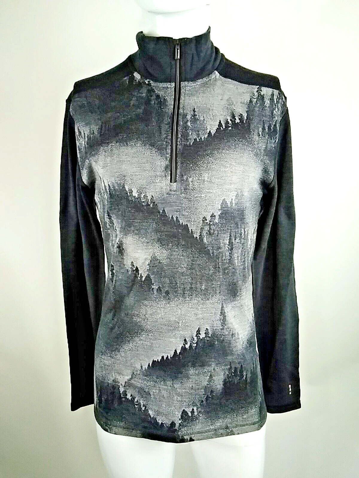 SmartWool Men Classic Thermal Merino Baselayer Zip Top Charcoal Medium 16355-P20 gallery