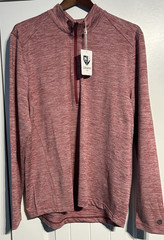 Graham Luxe Pullover Mens Large Red Frey Quarter Zip Performance Golf