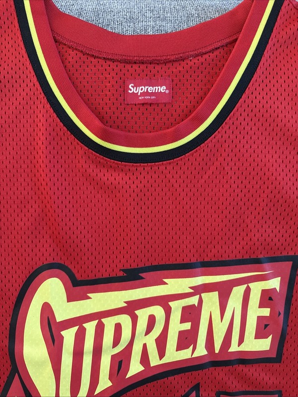 SUPREME Bolt Mens Basketball Jersey ~ Red ~ Large gallery