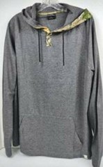 Realtree Active by Colosseum Grey Hooded Thermal Mens Pullover Shirt Large NWT