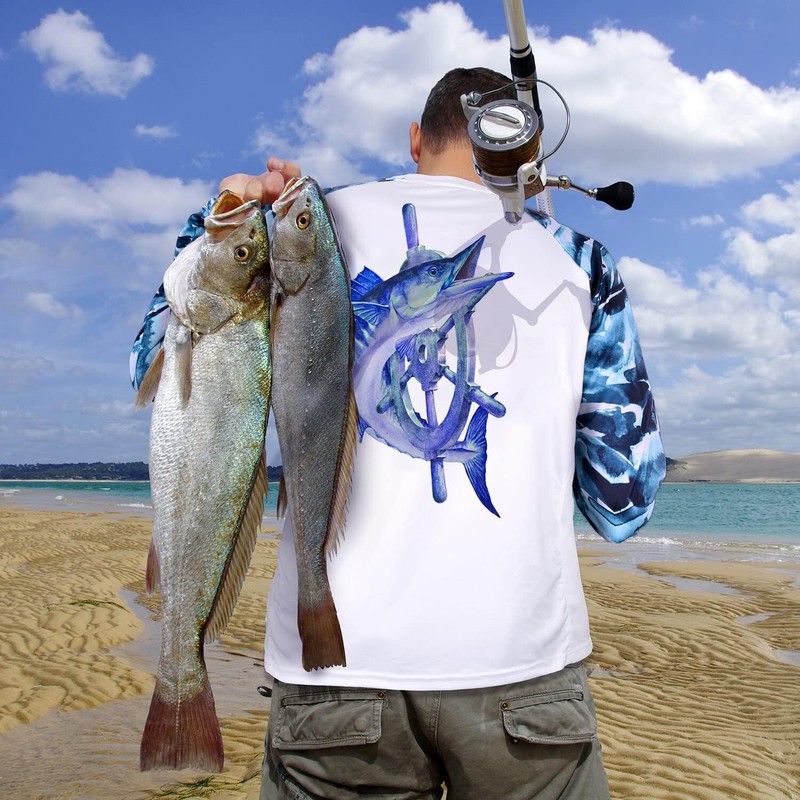 Men's Long Sleeve Fishing Shirt UPF 50+ Sun Protection Breathable Quick Dry gallery