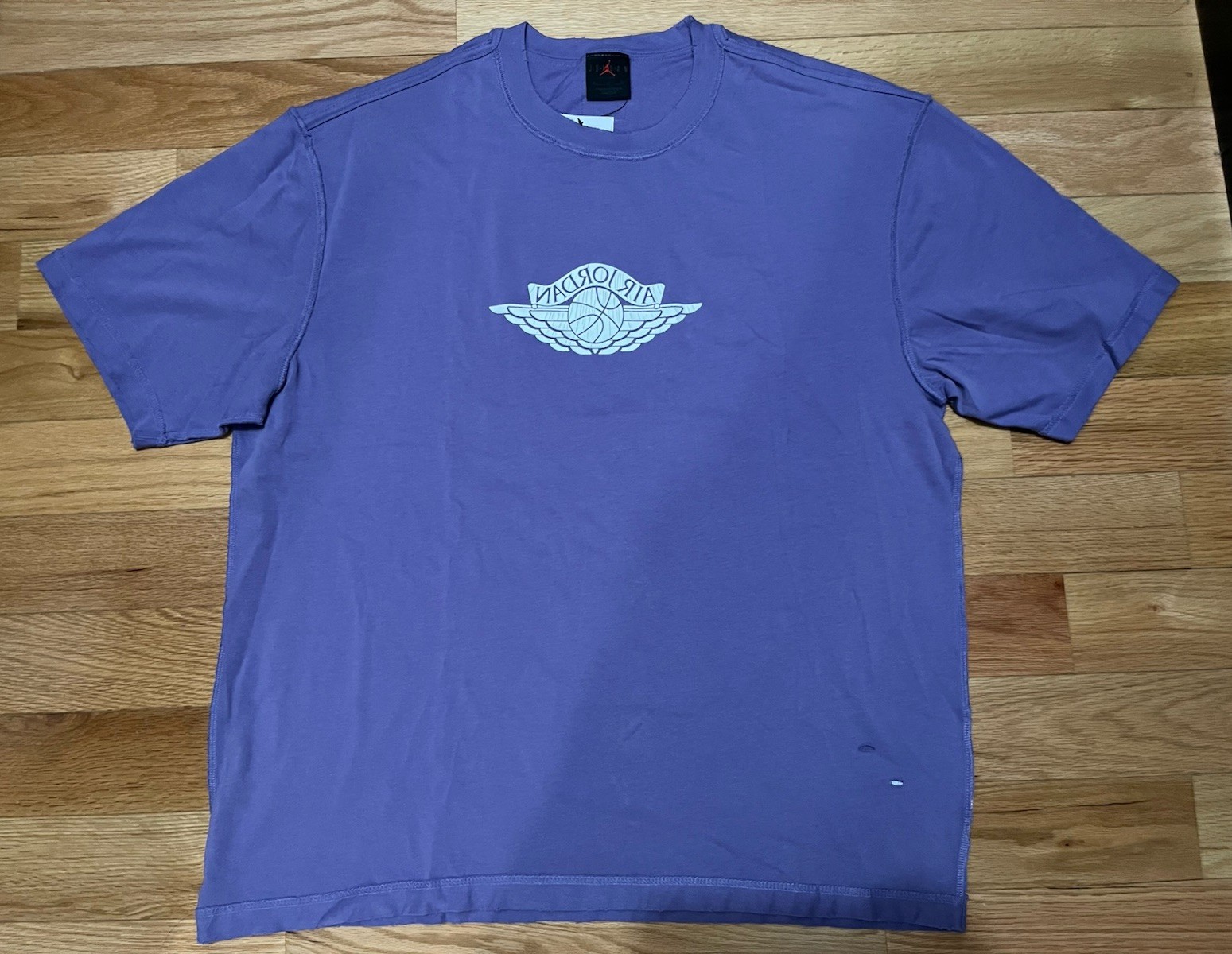 Nike Air Jordan Rare Air Distressed T-Shirt Purple White Mens Size XL IB3130-010 gallery