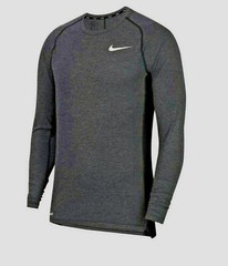 Nike Men’s Victory Charcoal/Black Long Sleeve Training Top (CU4097-010) Size M