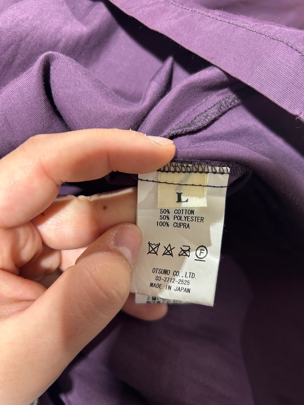 HUMAN MADE BOWLING BUTTON UP PURPLE SIZE LARGE PREOWNED gallery