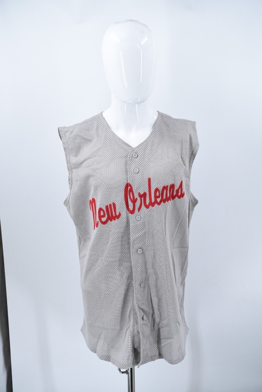 New Orleans Embroidered #3 Sleeveless Baseball Button Up Jersey Adult Large gallery