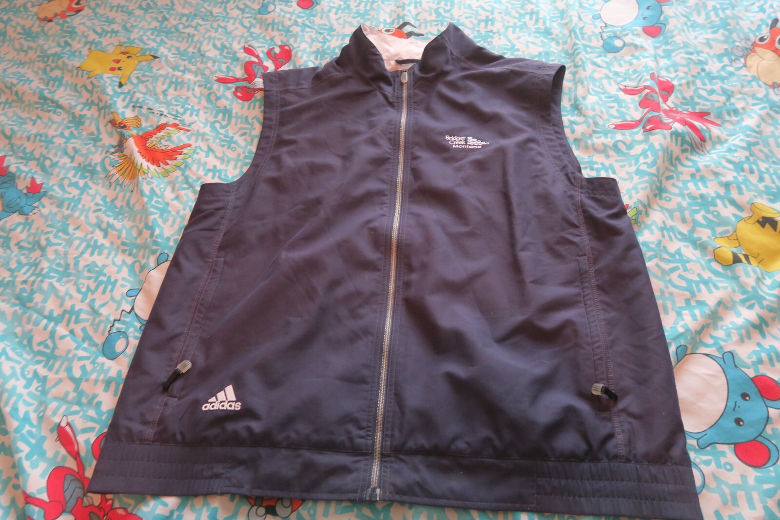 Adidas Golf Climashell Wind Zip Vest Bridger Creek Montana Navy Blue Men's Large gallery