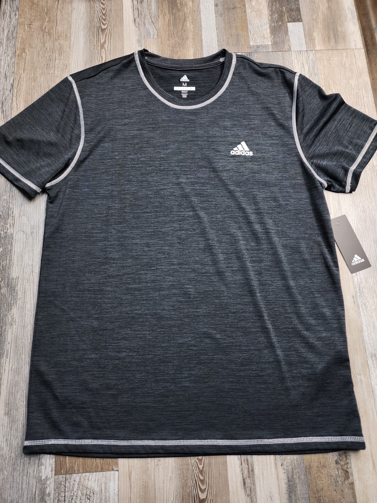 New *Tag Hole Defect On Back* Adidas Golf Tech Tee Space Dye MEDIUM gallery