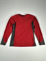 Ems Men’s Medium Eastern Mountain Sports Long Sleeve Red Gray Outdoor Fleece VTG