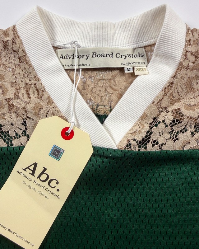 Advisory Board Crystals Juxtaposition Lace Mesh Hockey Jersey Shirt SS24 M NWT gallery
