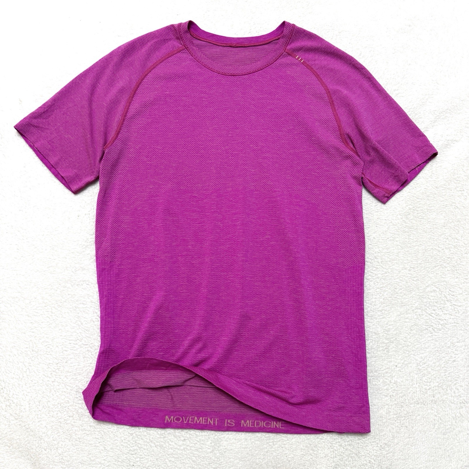 Lululemon Sz S Small Mens Short Sleeve T Shirt Metal Vent Tech Magenta Pink gallery