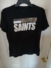 Nike Dri-Fit T-Shirt Men M Black New Orlean Saints Football Team CK1163-010 N101
