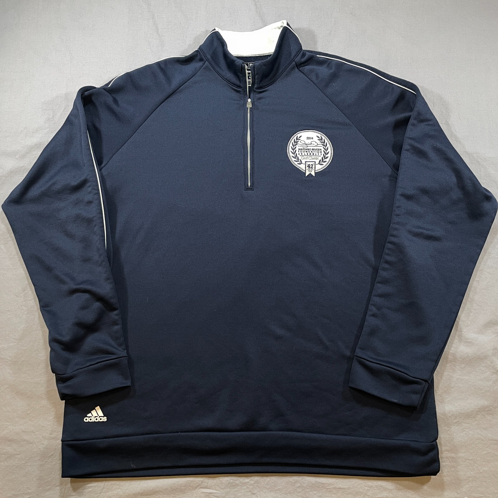 Adidas 1/4 Zip Pullover Sweater Mens L Navy Climalite Golf Classic Embroidery gallery