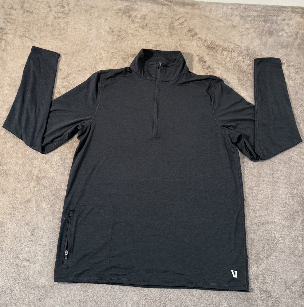 Vuori Ease Performance Half Zip 2.0 Pullover Men’s Size Medium Gray Activewear