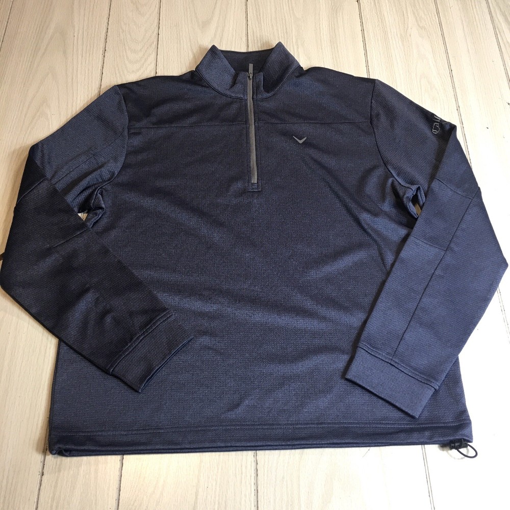 Callaway Pullover Men Blue 1/4 Zip Golf Hiking Swing Tech Weather Series M