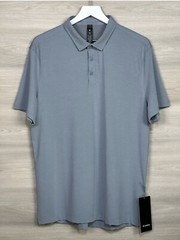Lululemon Evolution Polo Short Sleeve Silverescent Size XXL Chambray CHBY 01486
