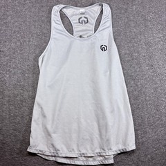 Neleus Tank Top Mens Medium Gray Mesh Racerback Workout Gym Active Running
