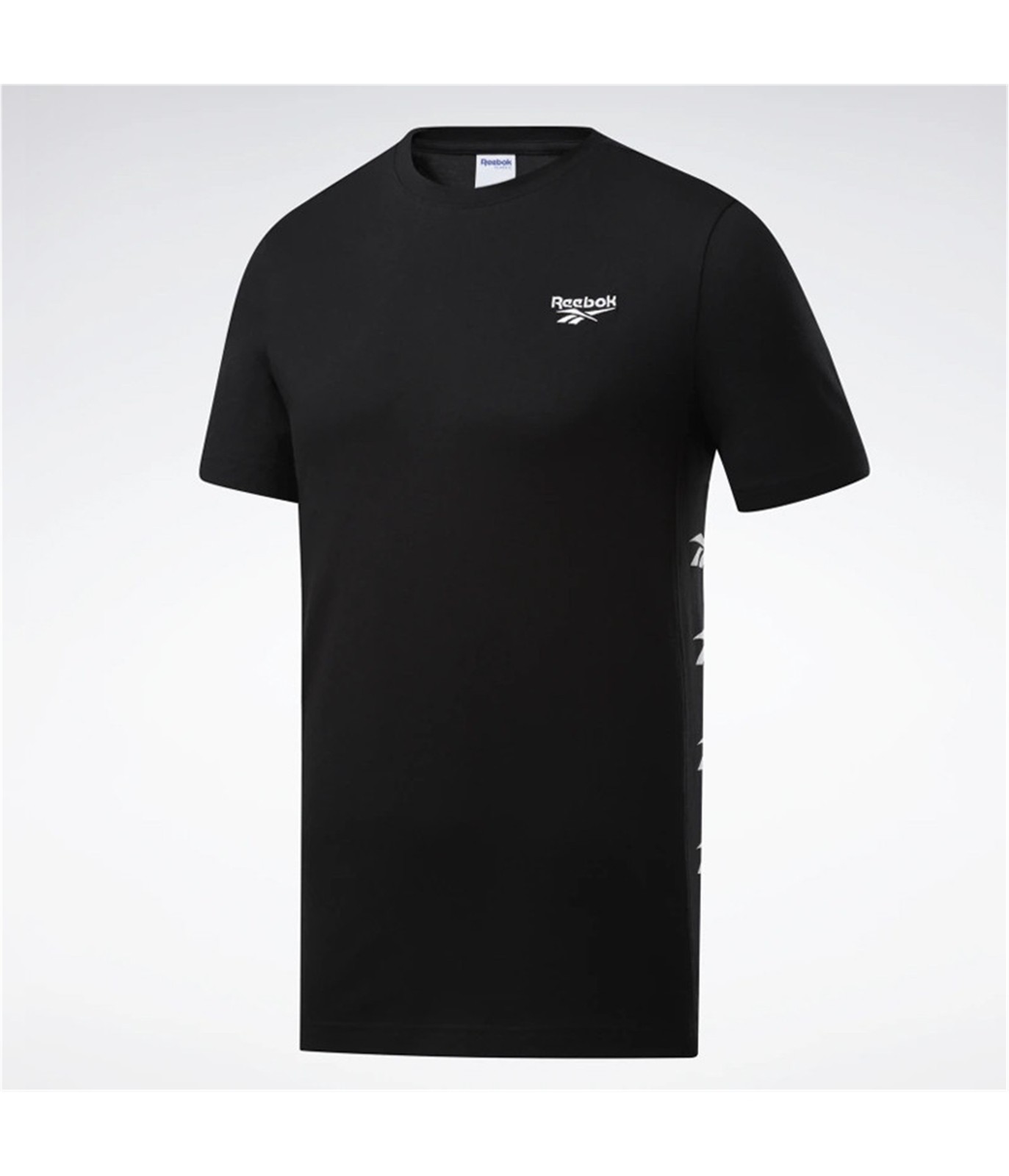 Reebok Mens Classic Repeat Vector Logo Graphic T-Shirt, Black, Medium gallery