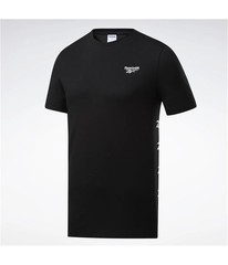 Reebok Mens Classic Repeat Vector Logo Graphic T-Shirt, Black, Medium