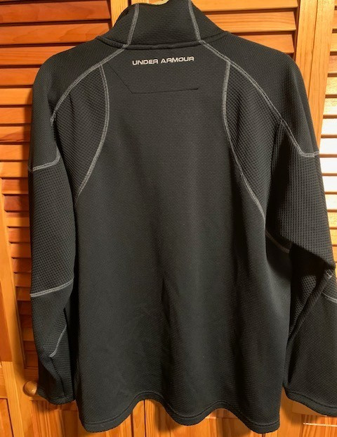 Under Armour Mens Long Sleeve Large Black 1/4 Zip Side Pockets Pullover gallery
