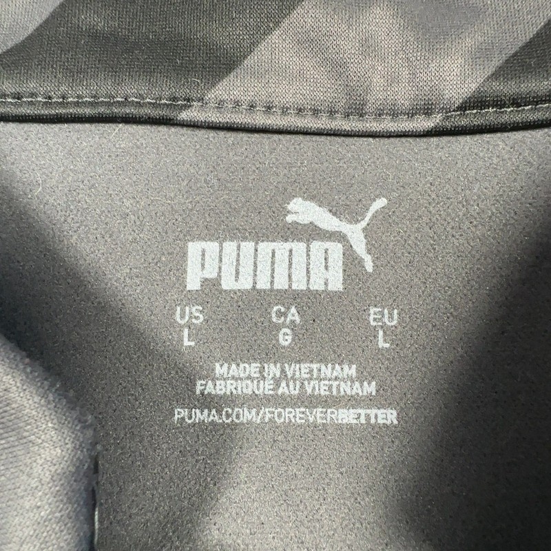 PUMA Manchester City FC Sweatshirt Mens Large Pre Match Warm Up Grey Black 2022 gallery