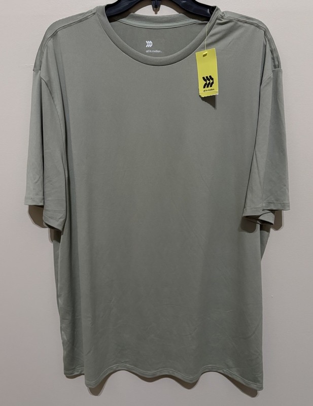 All In Motion Relaxed Fit T Shirt Mens Large Light Olive Pickleball NWT gallery