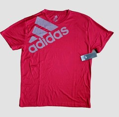 Adidas Men’s T-Shirt 3S Logo Graphic Athletic Short Sleeve Shirt Red Med..