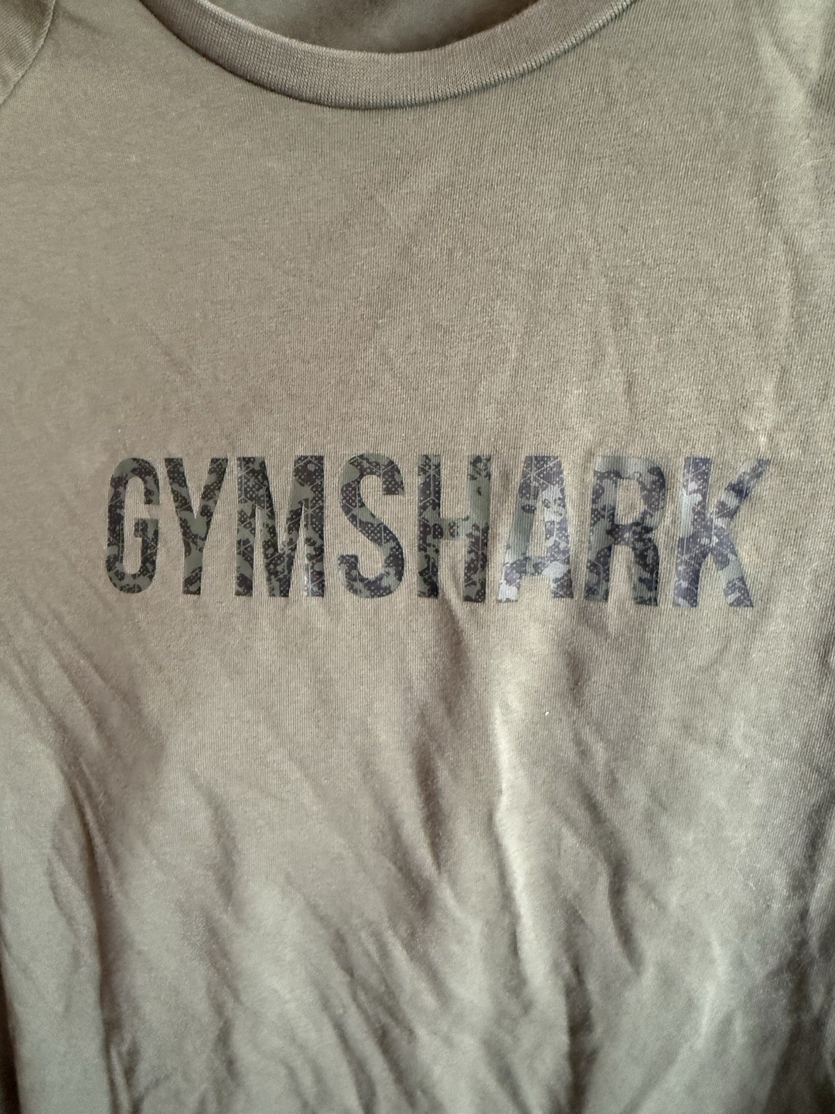 Gymshark The Apollo Camo T Shirt Men’s Large Gym Performance Stretch Green gallery